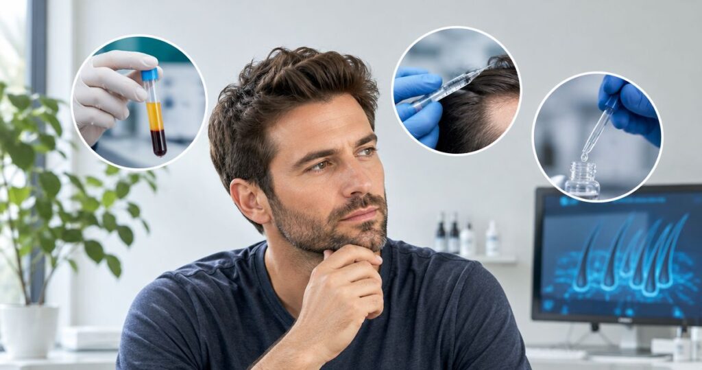 Best hair regrowth treatments compared: GFC vs PRP vs exosomes